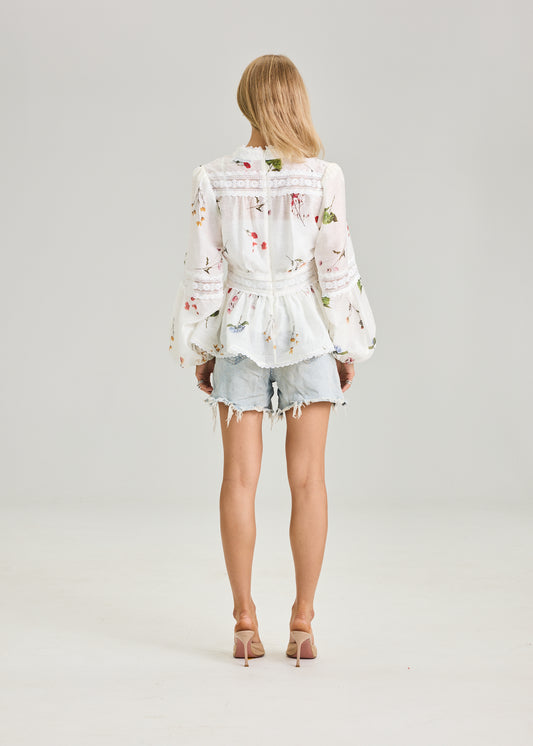 RAVNRAVN ALIAHRV GARDEN BLOUSE Blouse White Garden