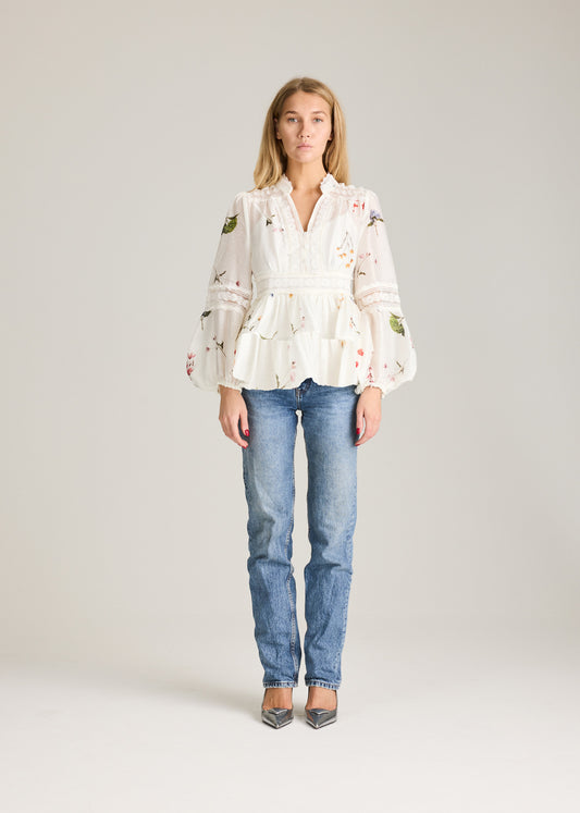 RAVNRAVN ALIAHRV GARDEN BLOUSE Blouse White Garden