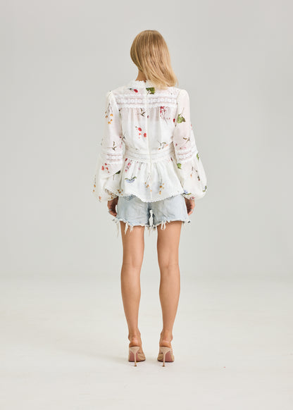 RAVNRAVN ALIAHRV GARDEN BLOUSE Blouse White Garden