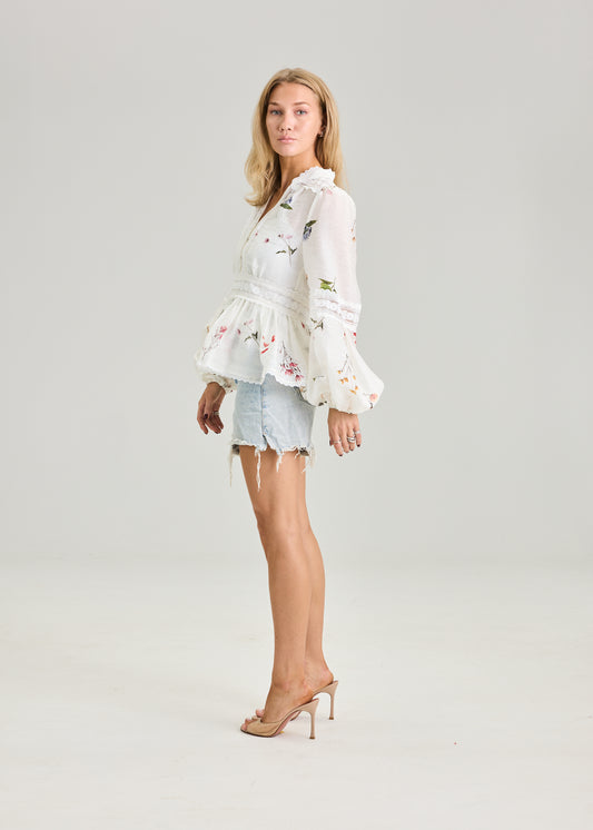 RAVNRAVN ALIAHRV GARDEN BLOUSE Blouse White Garden