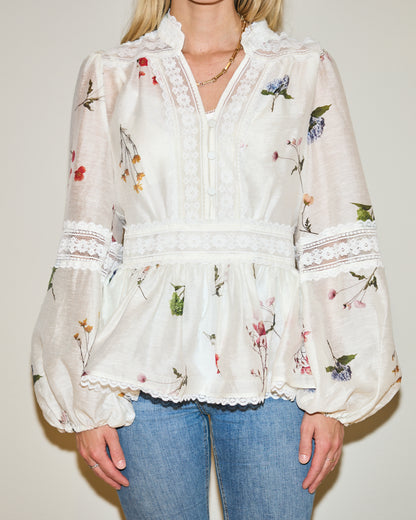 RAVNRAVN ALIAHRV GARDEN BLOUSE Blouse White Garden