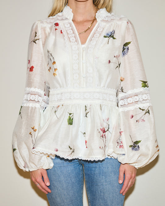 RAVNRAVN ALIAHRV GARDEN BLOUSE Blouse White Garden