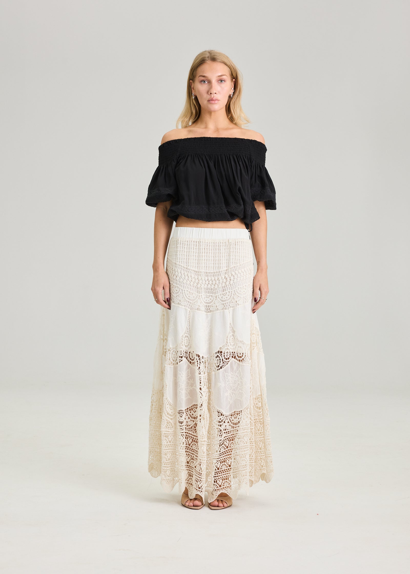 RAVNRAVN Bohe skirt Skirt Cream