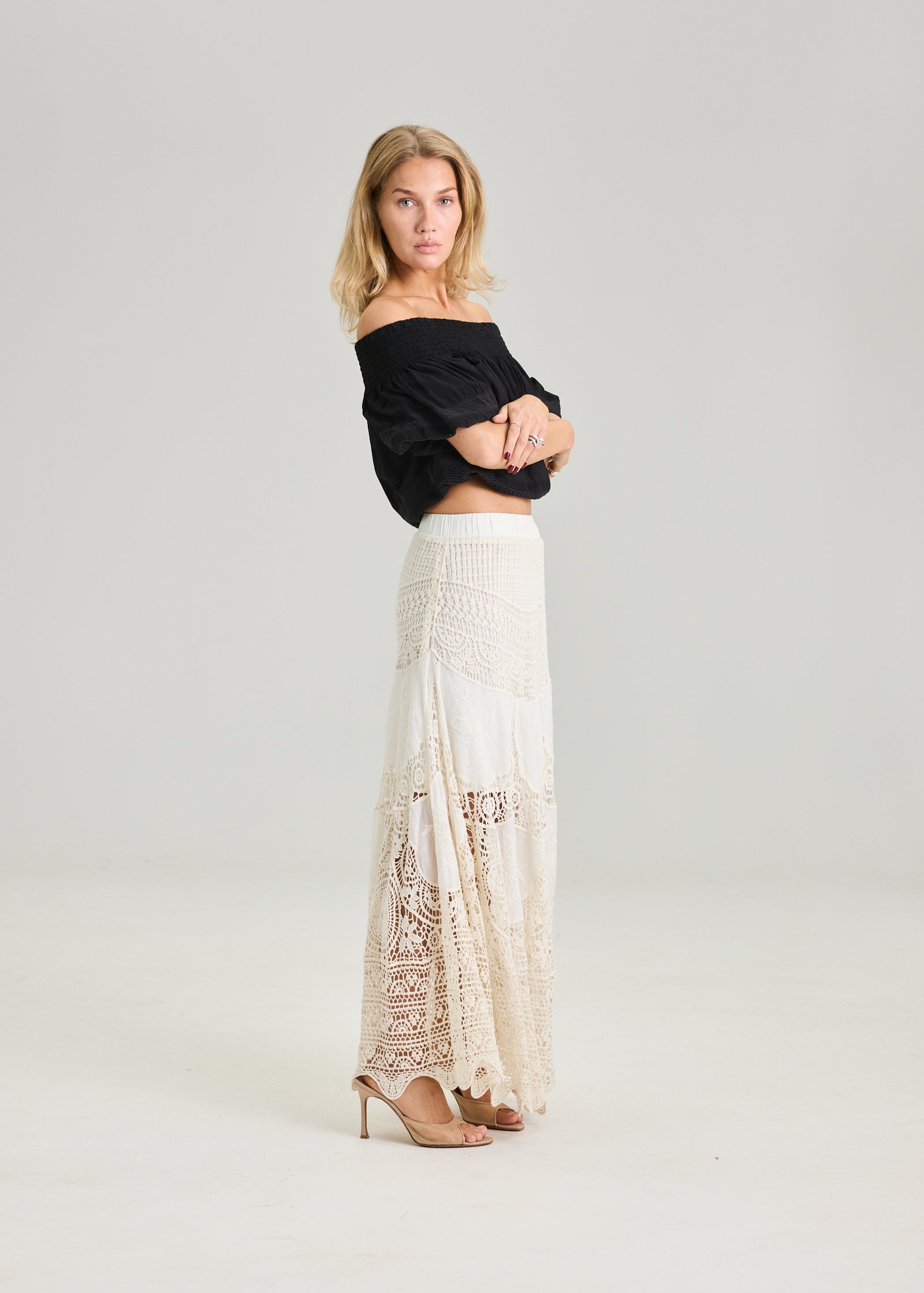 RAVNRAVN Bohe skirt Skirt Cream