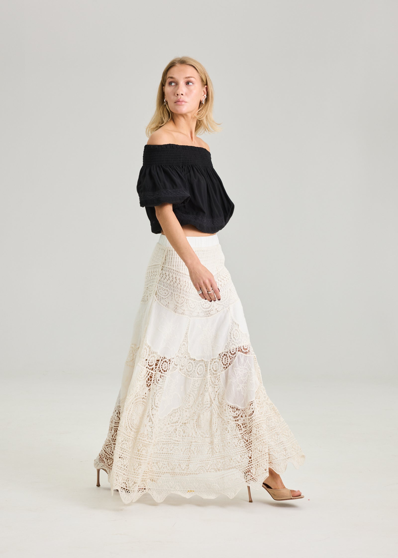 RAVNRAVN Bohe skirt Skirt Cream