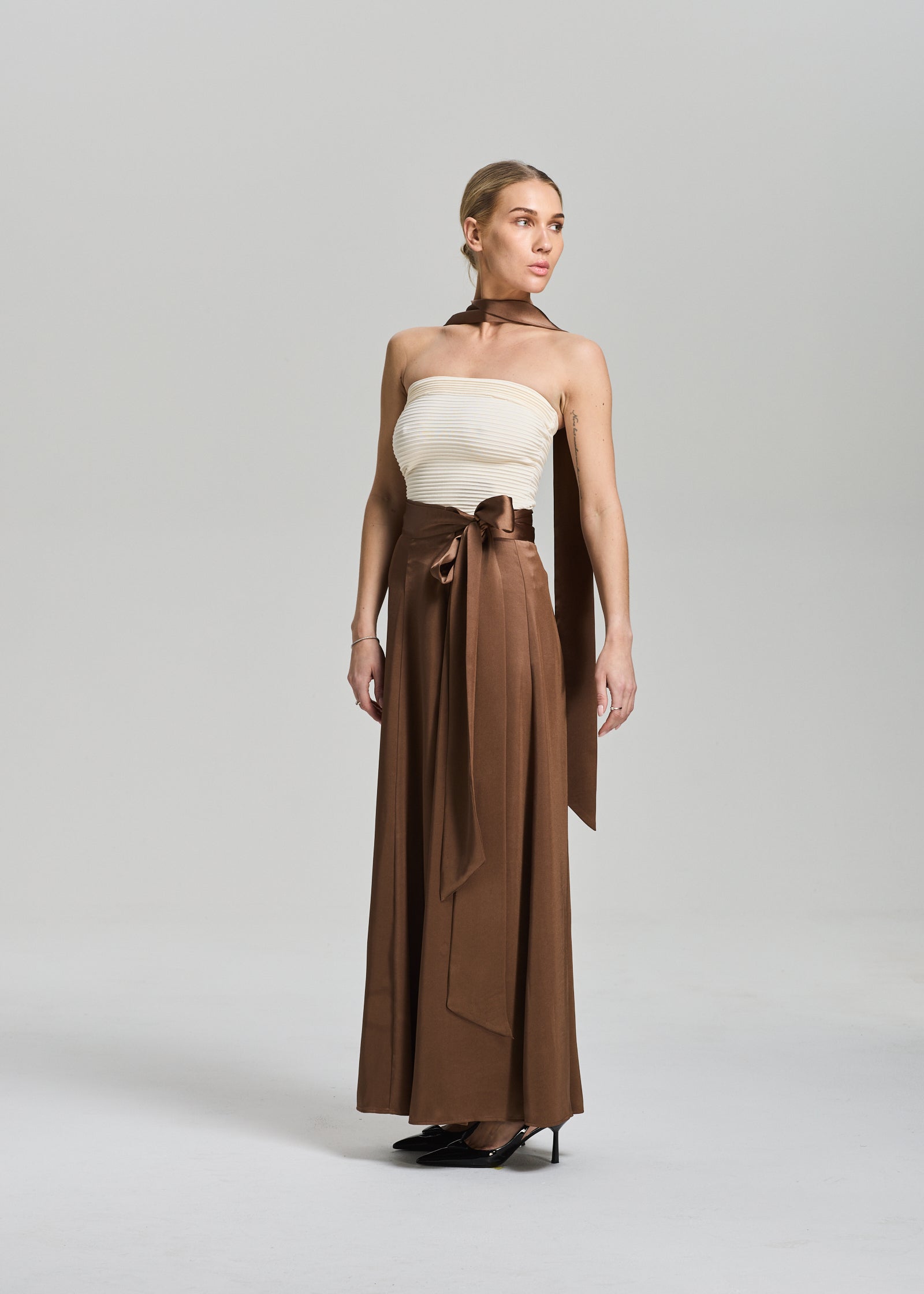RAVNRAVN Eleanor wrap skirt Skirt Ombre brown