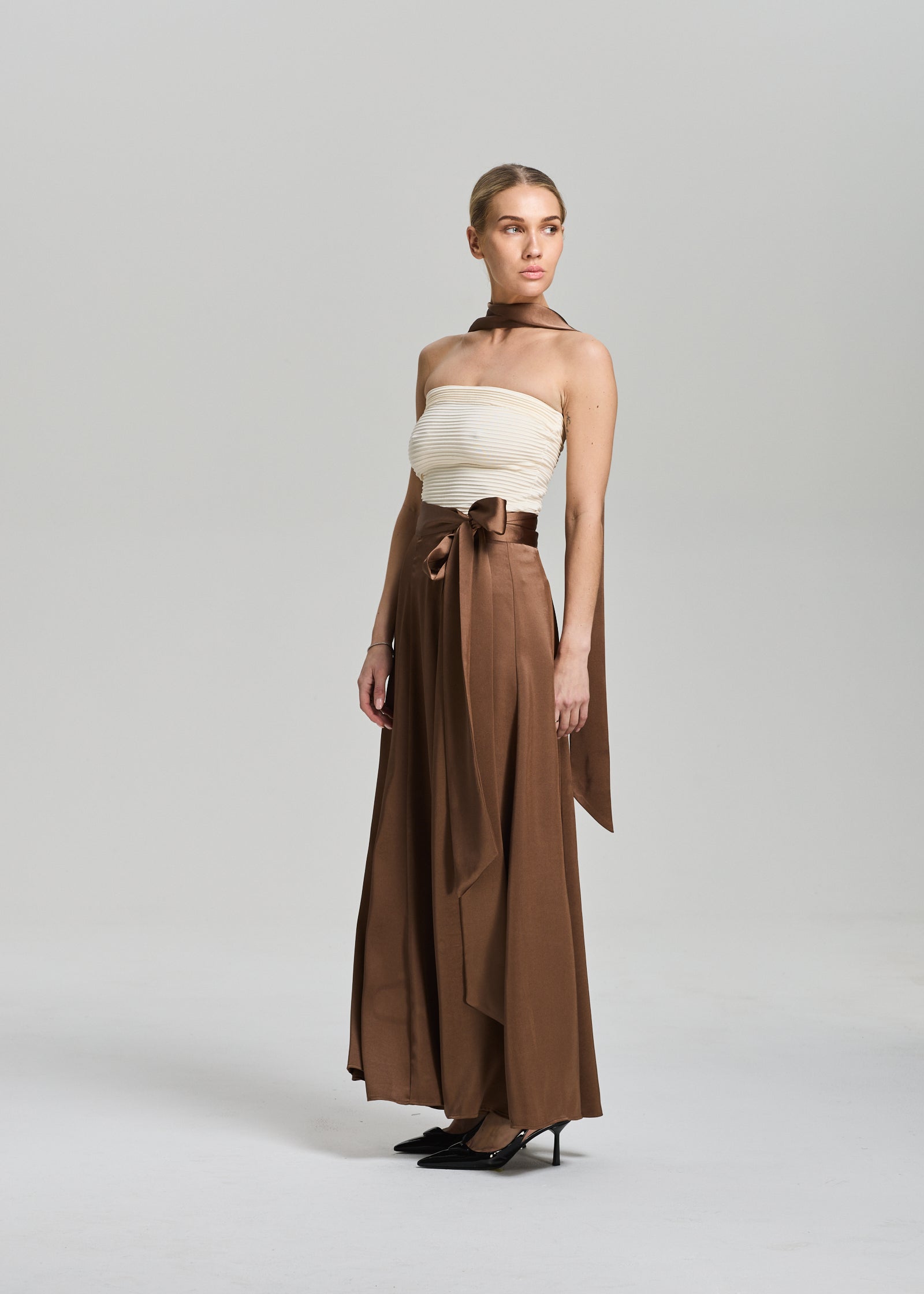 RAVNRAVN Eleanor wrap skirt Skirt Ombre brown
