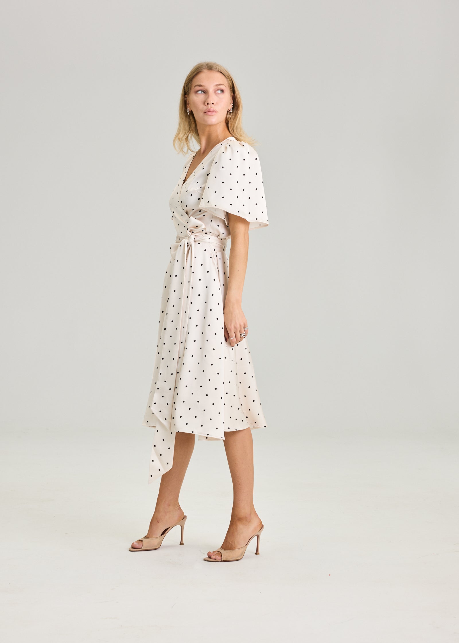 RAVNRAVN Florence wrap dress Dress Ivory Dot