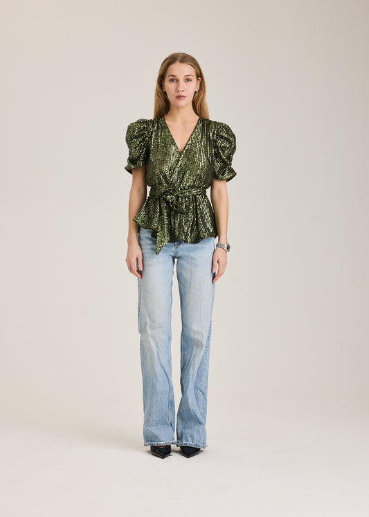 RAVNRAVN Frederikkerv Seq Blouse Blouse Army