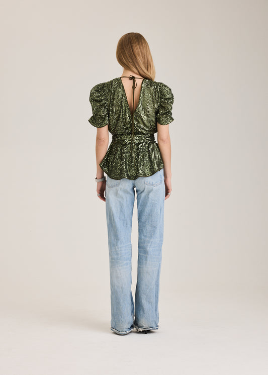 RAVNRAVN Frederikkerv Seq Blouse Blouse Army