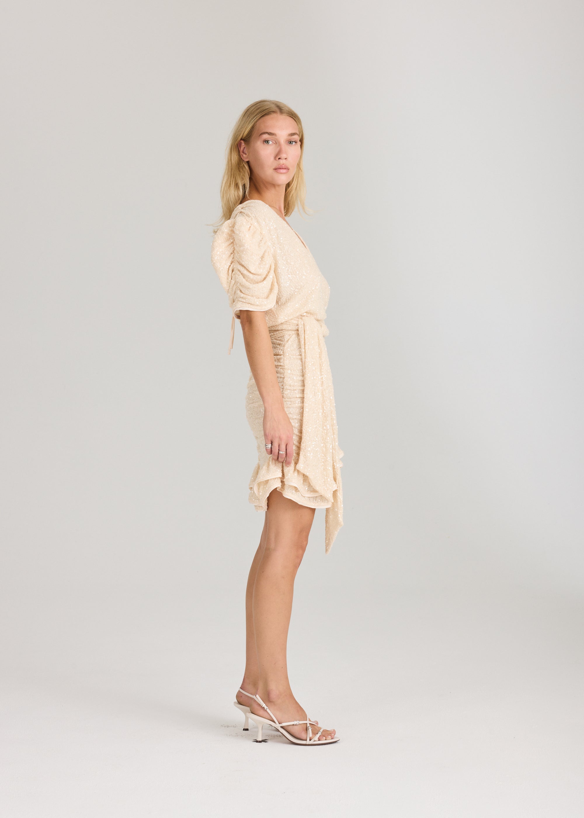 RAVNRAVN Frederikkerv Seq Dress Dress Vintage Ivory