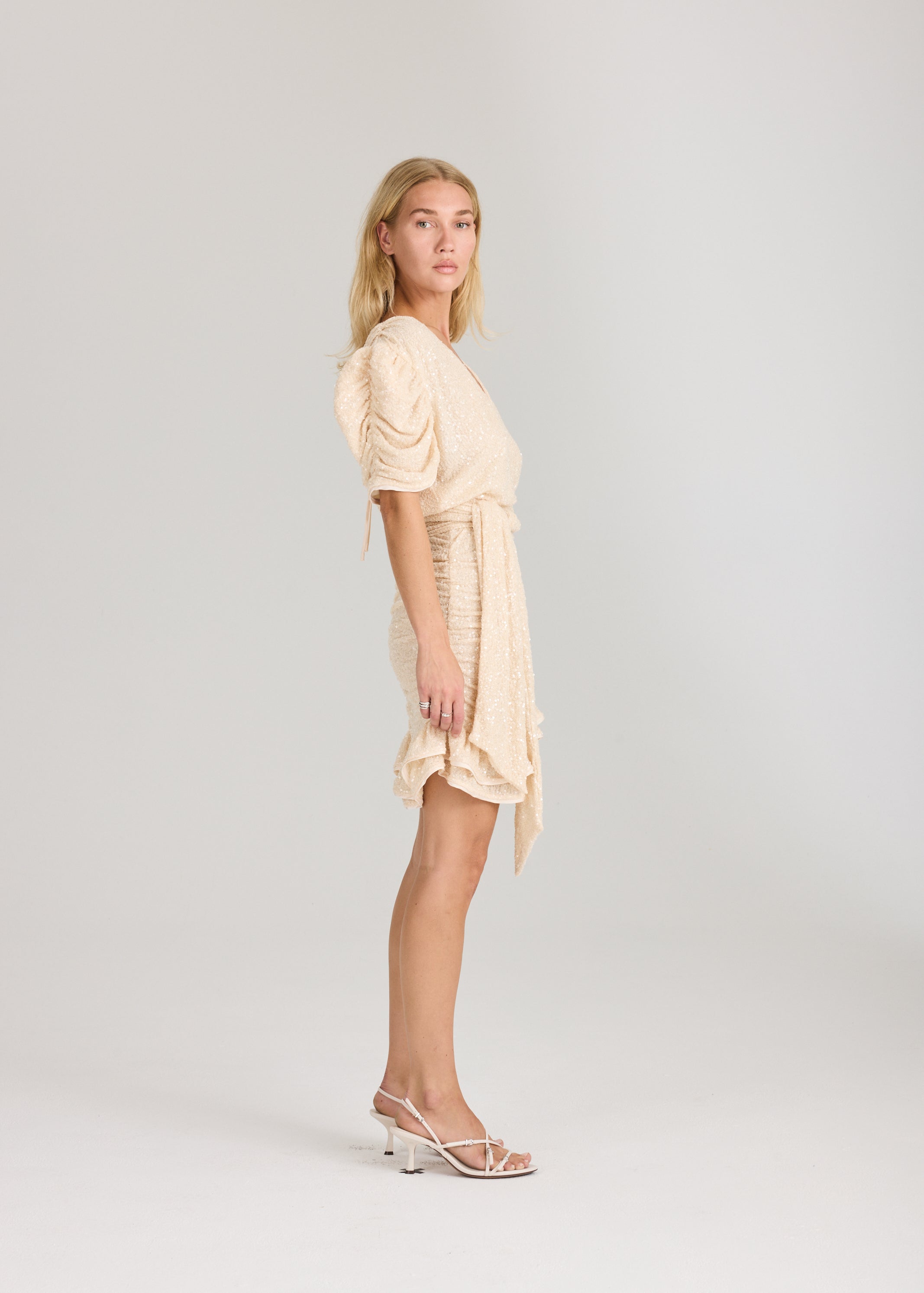 RAVNRAVN Frederikkerv Seq Dress Dress Vintage Ivory