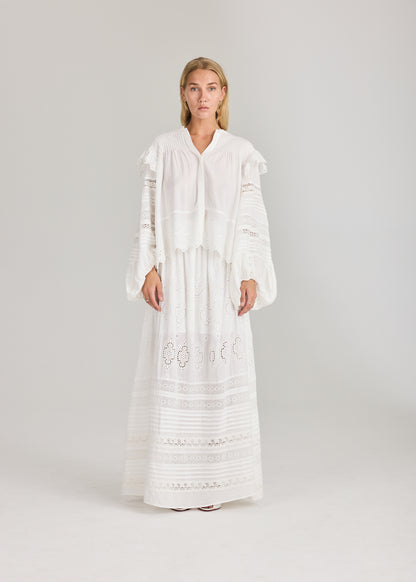RAVNRAVN LITARV BLOUSE Blouse White