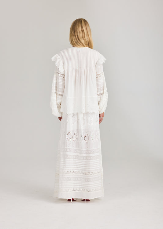 RAVNRAVN LITARV BLOUSE Blouse White