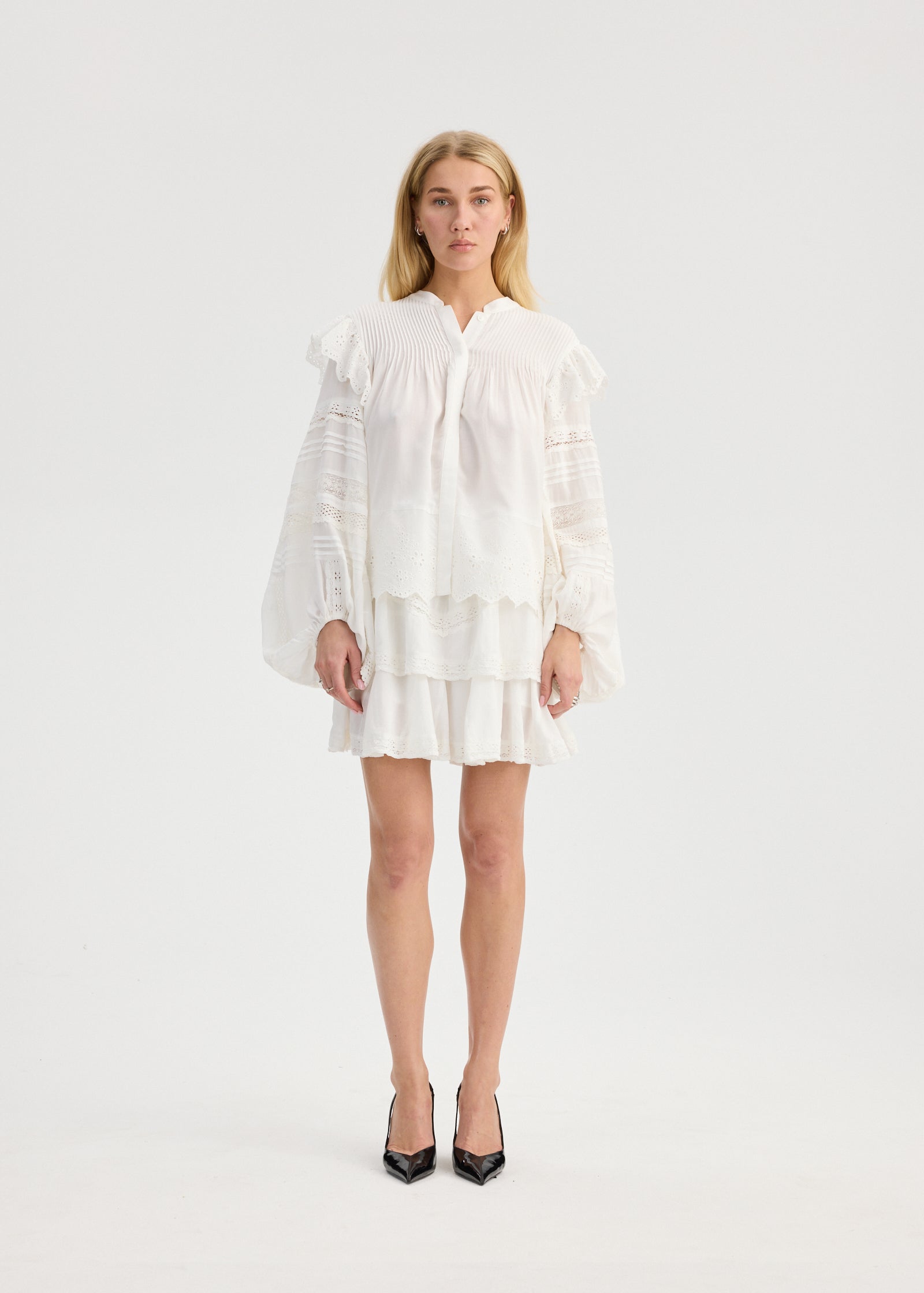 RAVNRAVN LITARV BLOUSE Blouse White