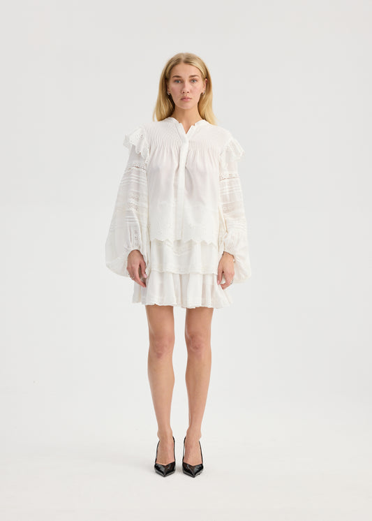 RAVNRAVN LITARV BLOUSE Blouse White