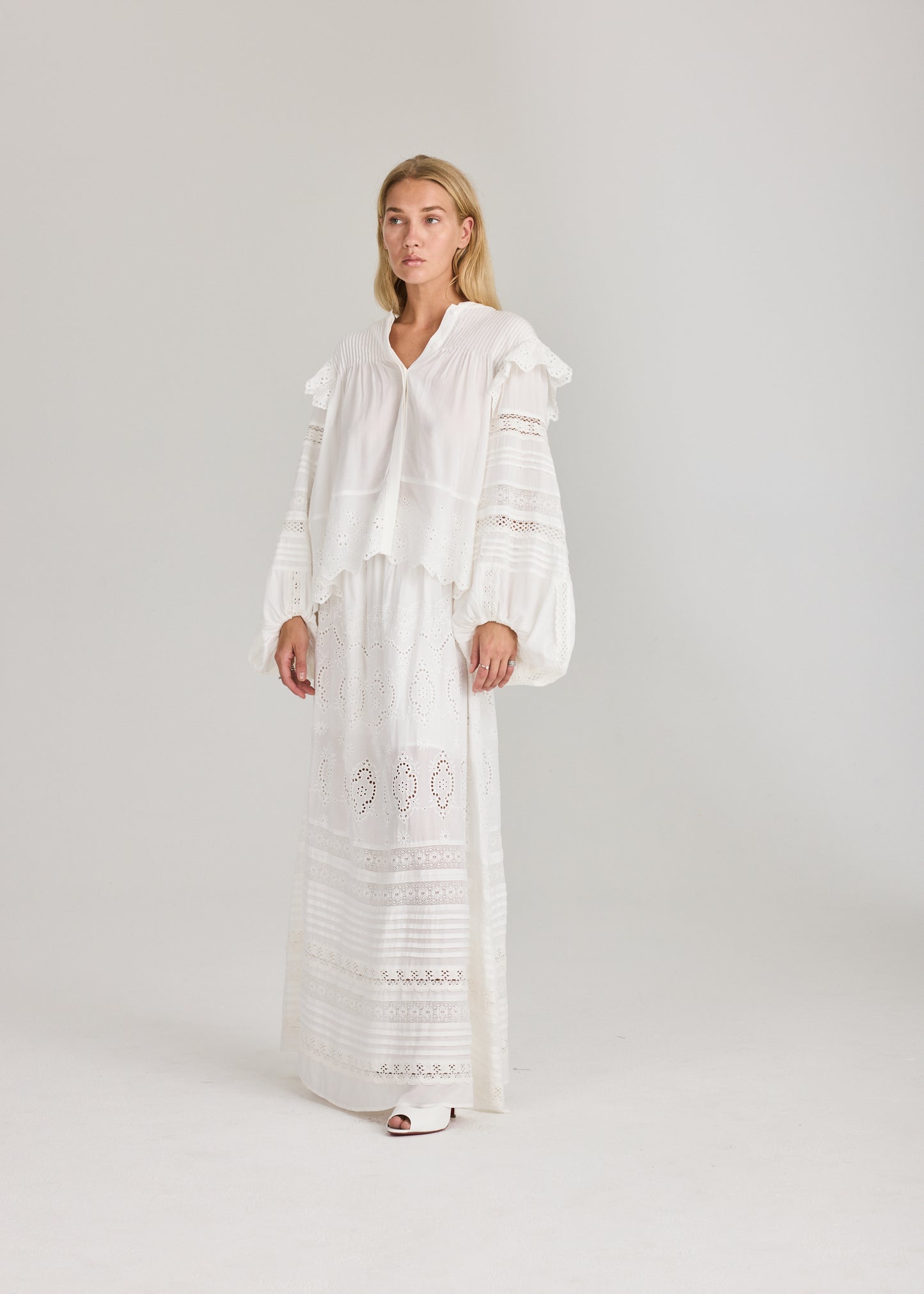 RAVNRAVN LITARV BLOUSE Blouse White