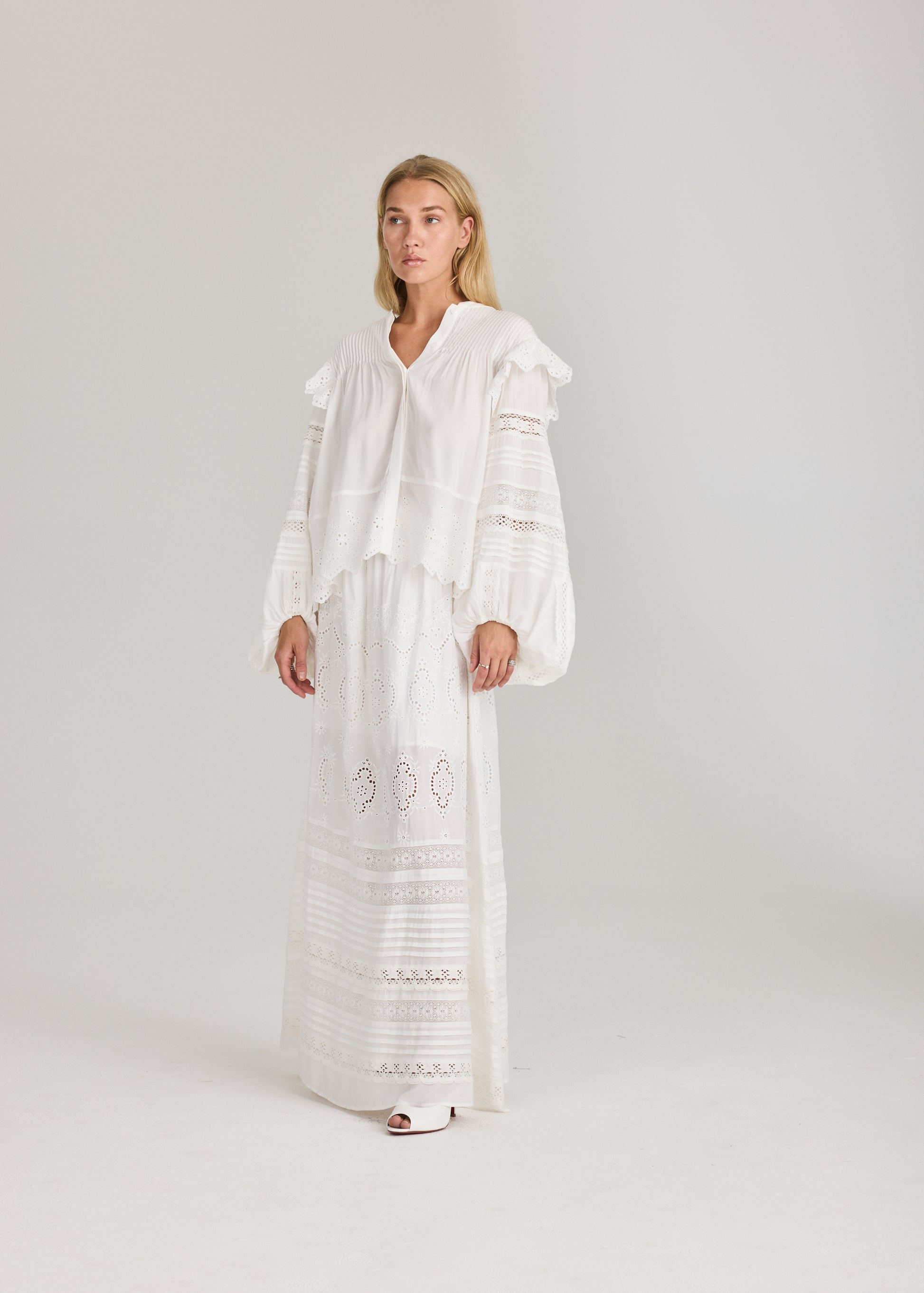 RAVNRAVN LITARV BLOUSE Blouse White