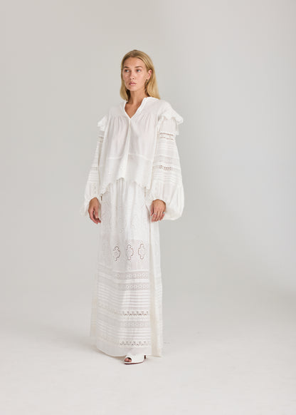 RAVNRAVN LITARV BLOUSE Blouse White