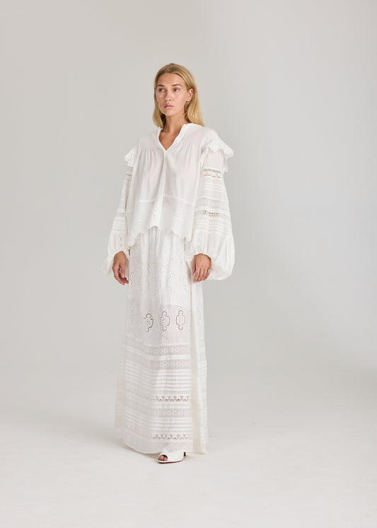 RAVNRAVN LITARV BLOUSE Blouse White