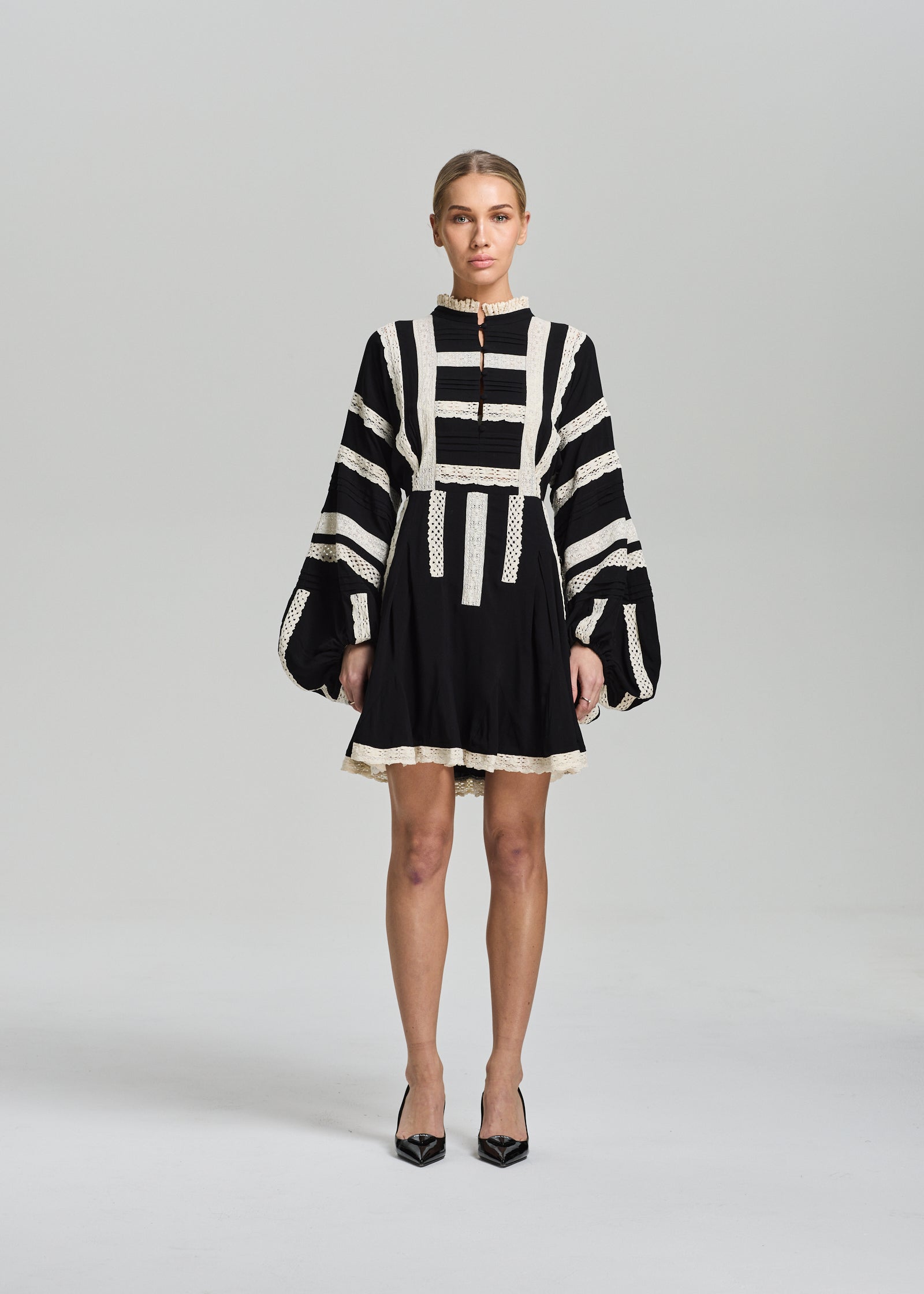 RAVNRAVN LITARV DRESS Dress Black with Ivory