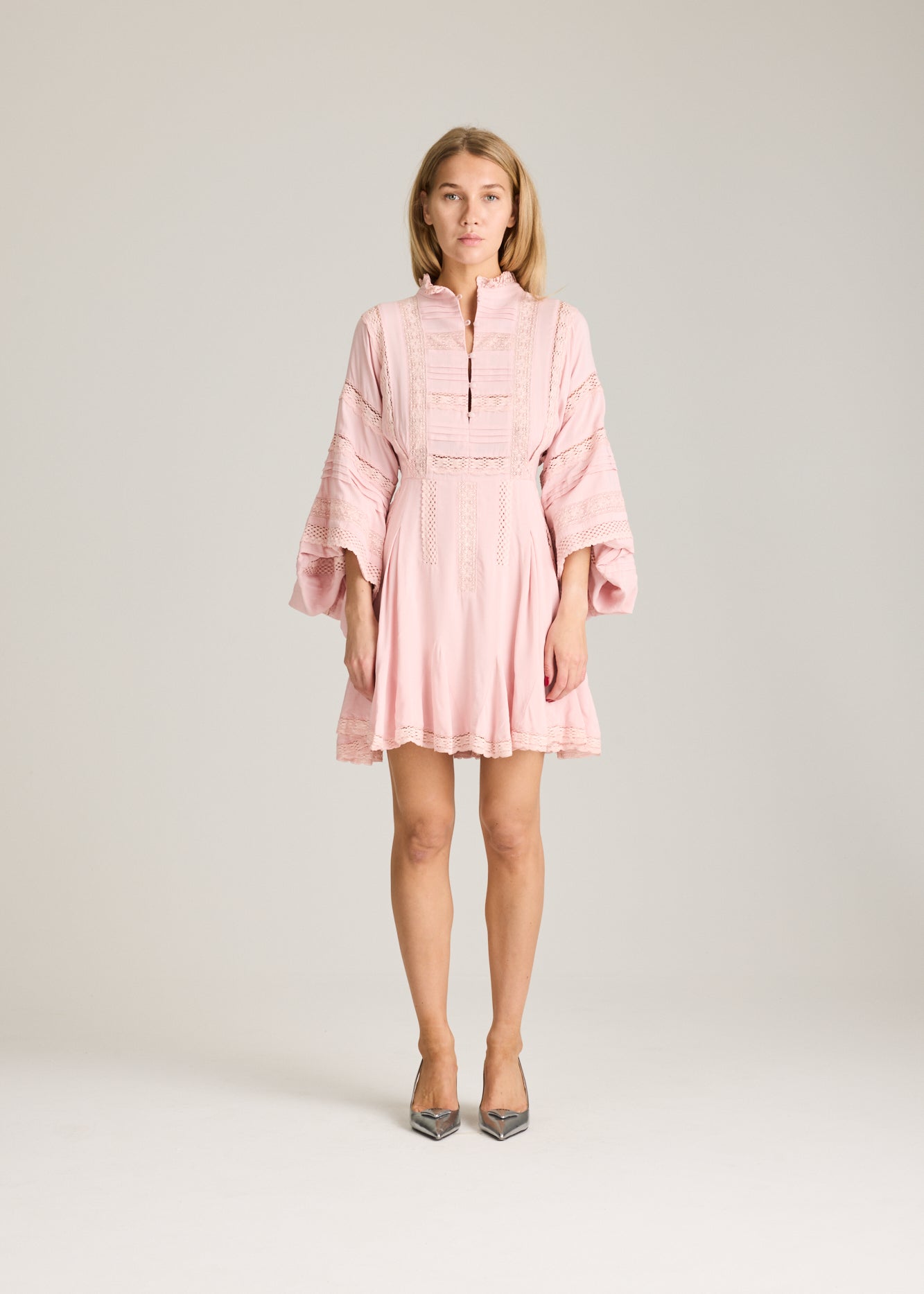 RAVNRAVN LITARV DRESS Dress Pale Mauve Roses