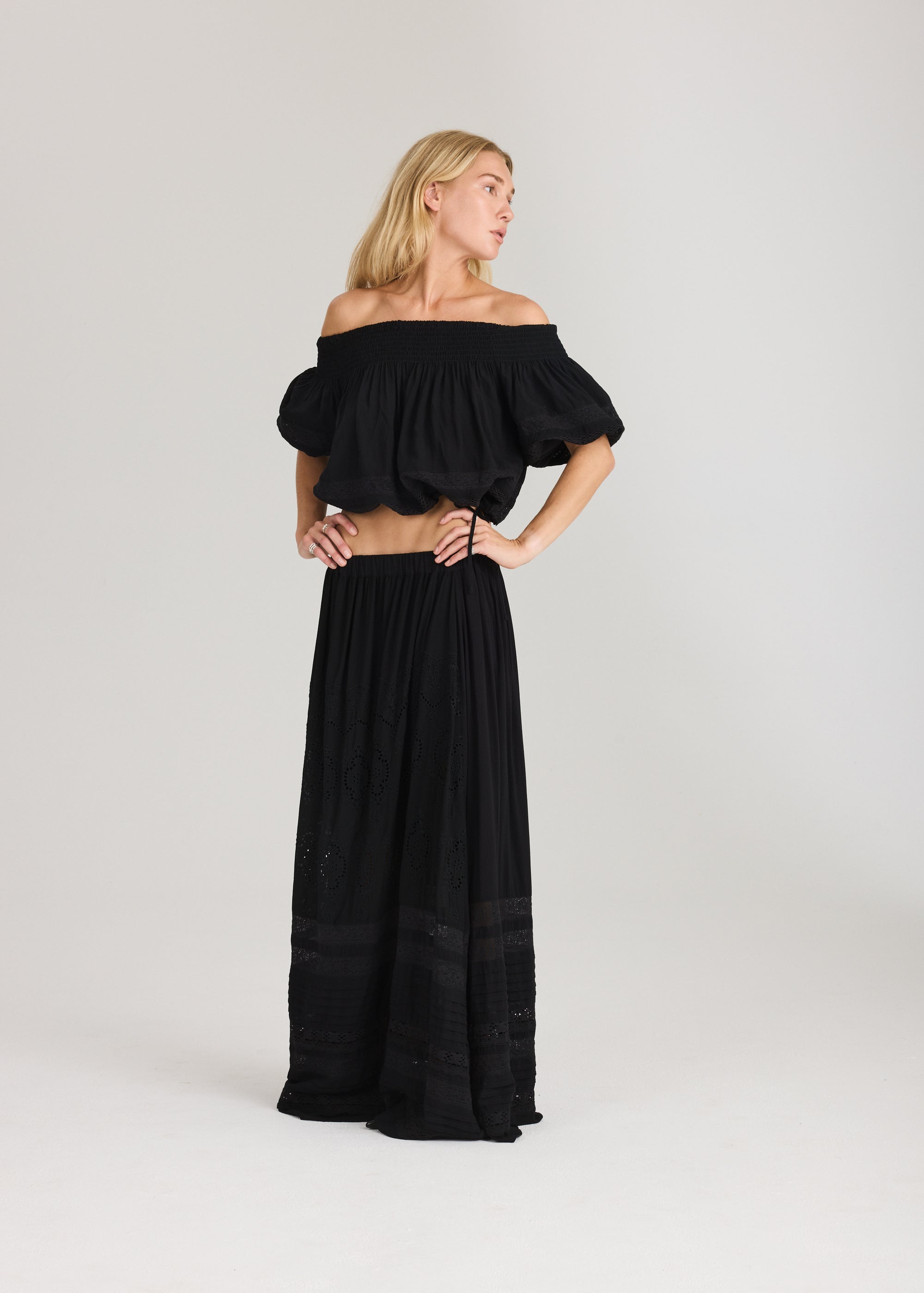 RAVNRAVN Lita maxi skirt Skirt Black
