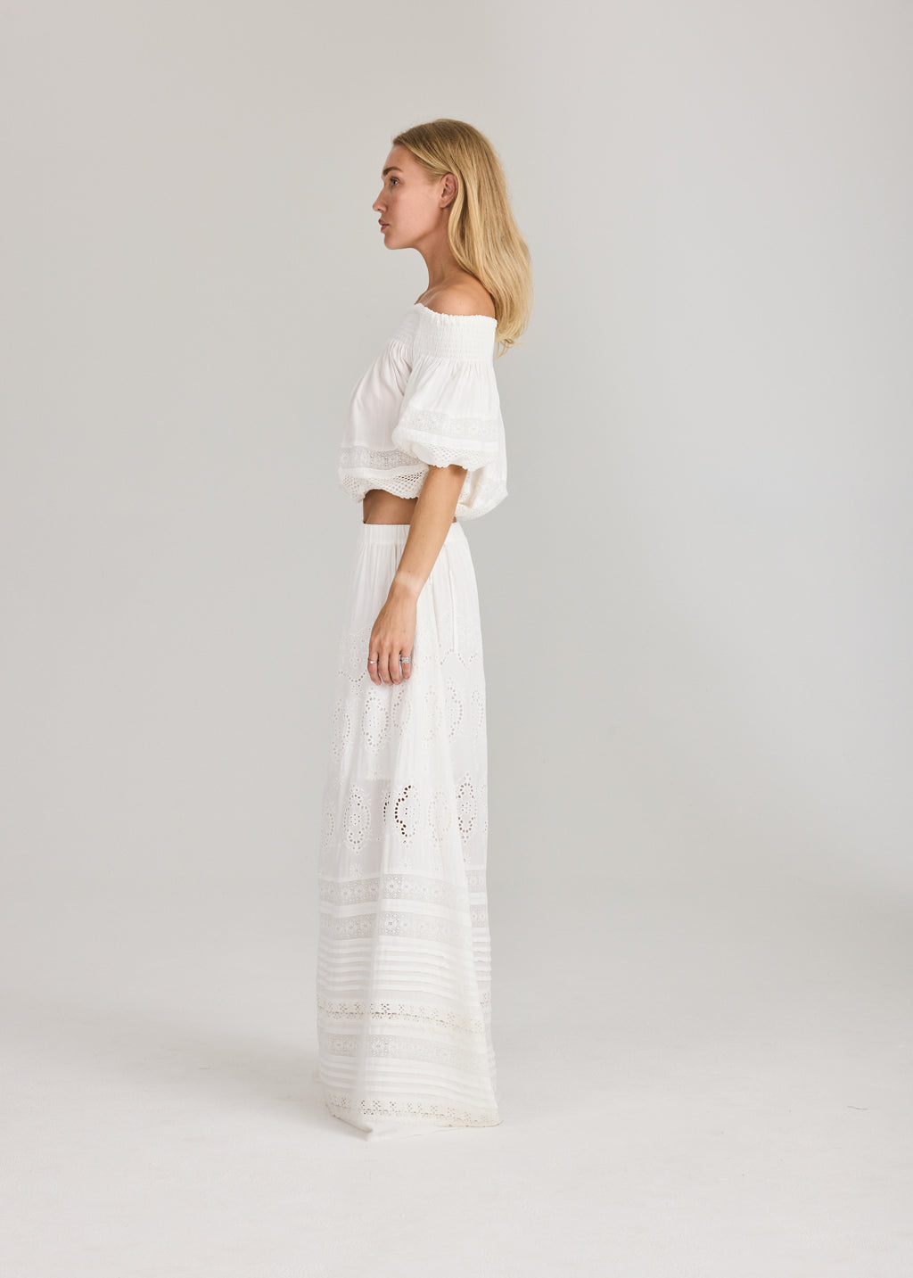 RAVNRAVN Lita maxi skirt Skirt White