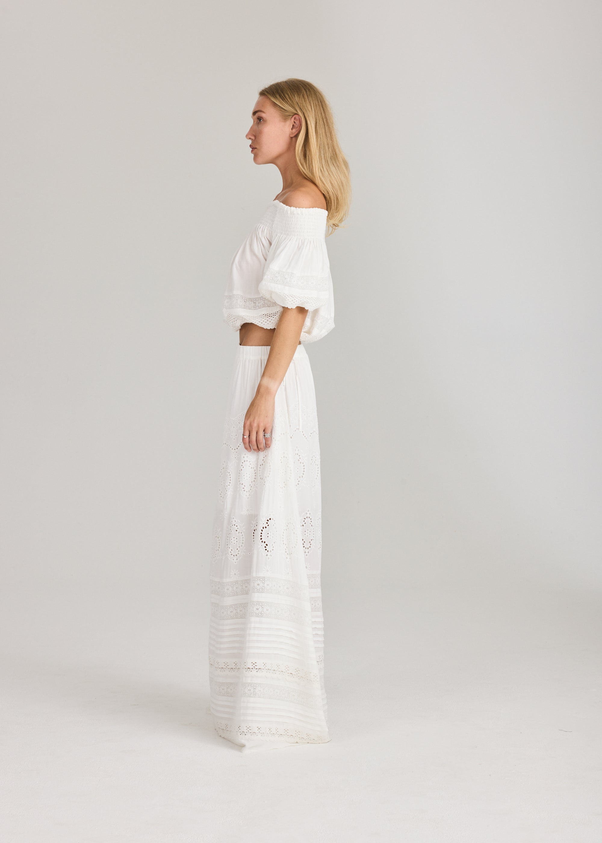 RAVNRAVN Lita maxi skirt Skirt White