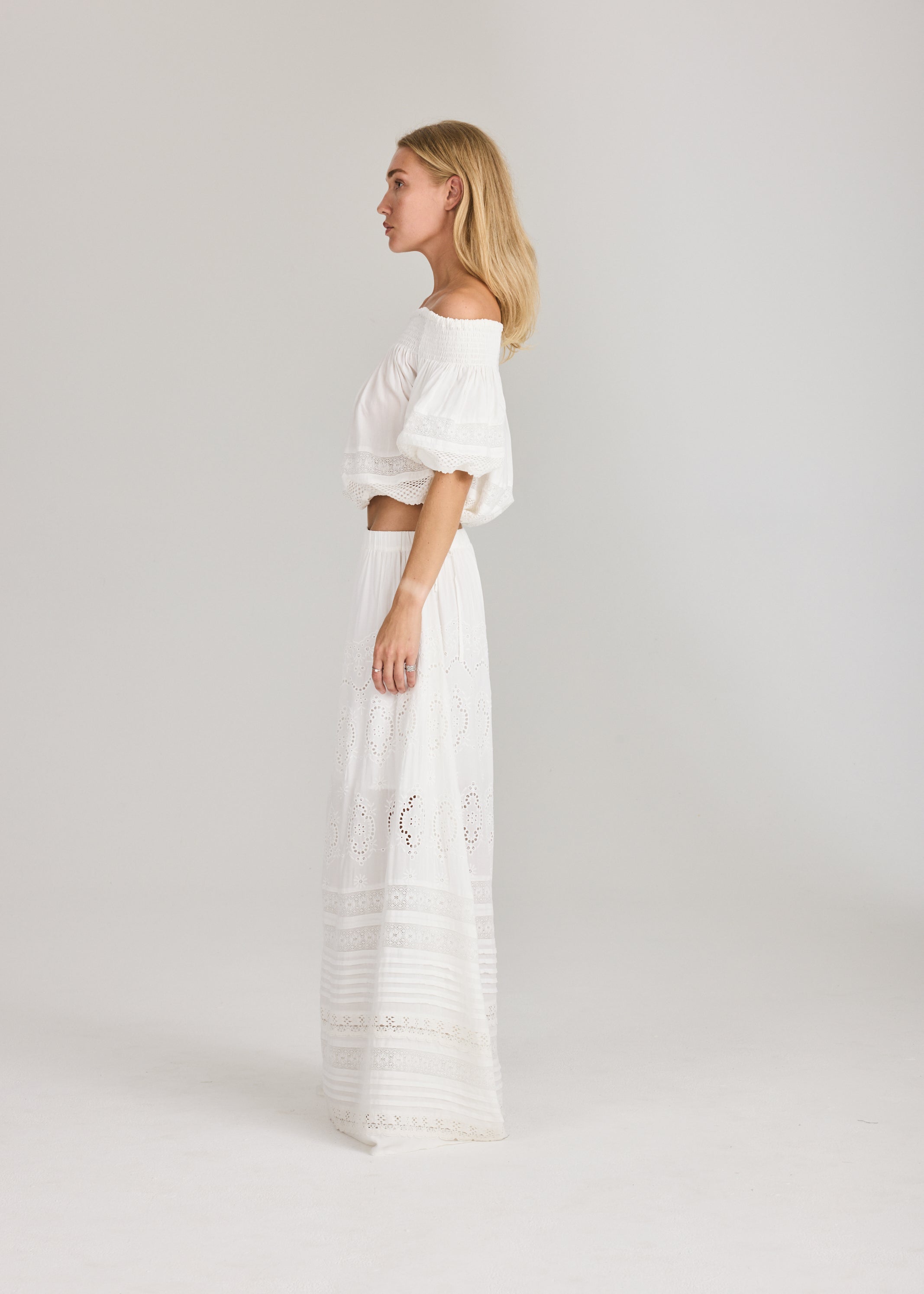 RAVNRAVN Lita maxi skirt Skirt White