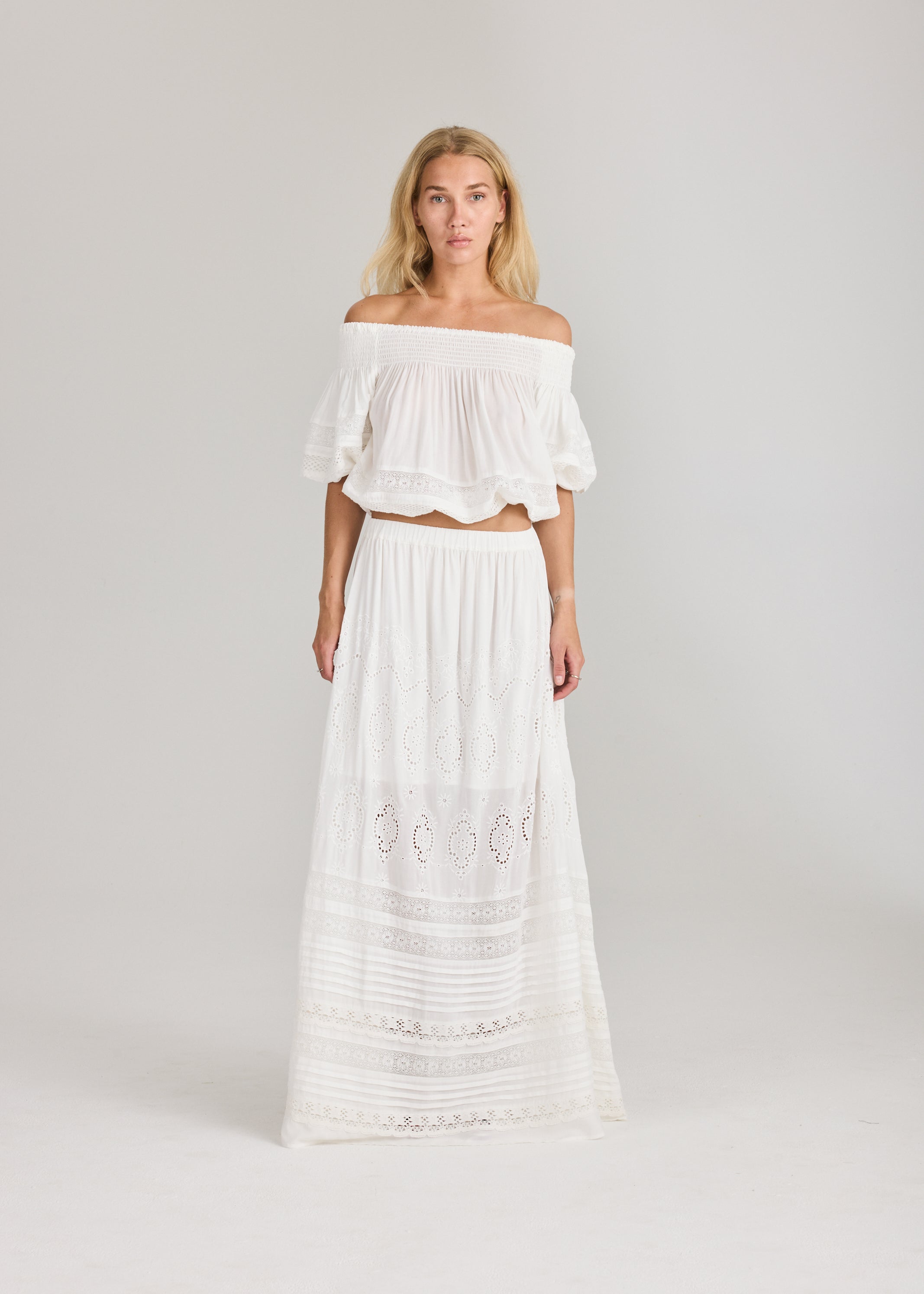 RAVNRAVN Lita maxi skirt Skirt White